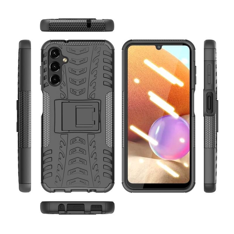 Rúgásálló hibrid borítás Samsung Galaxy A14 4G/5G készülékhez - fekete