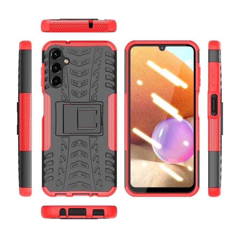 Rúgásálló hibrid borítás Samsung Galaxy A14 4G/5G készülékhez - piros