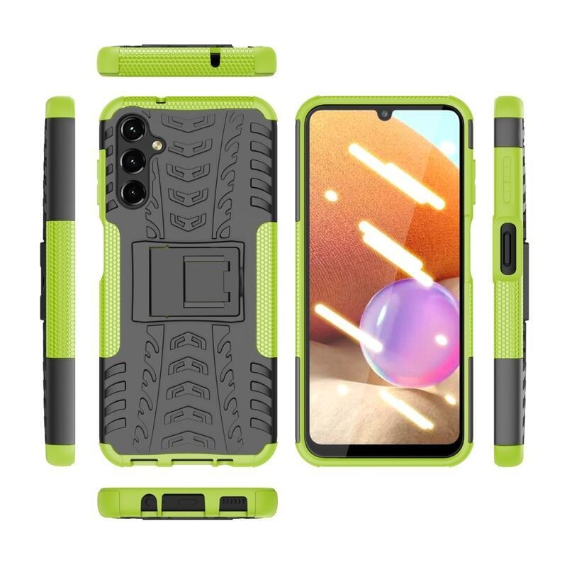 Rúgásálló hibrid borítás Samsung Galaxy A14 4G/5G készülékhez - zöld