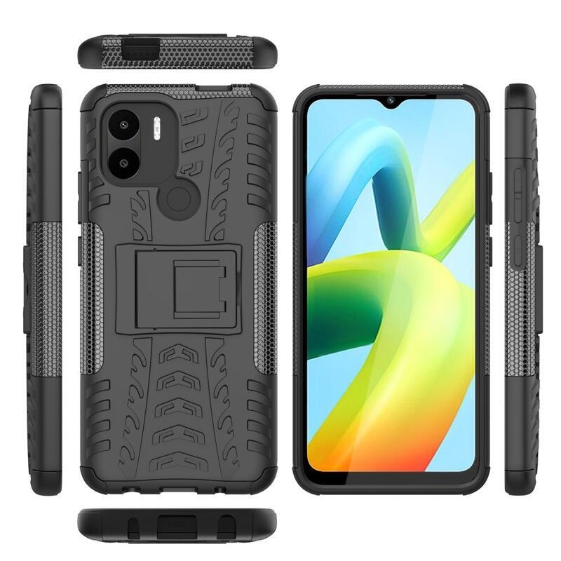 Kick tartós hibrid borítás Xiaomi Redmi A1+/A2+ készülékhez - fekete