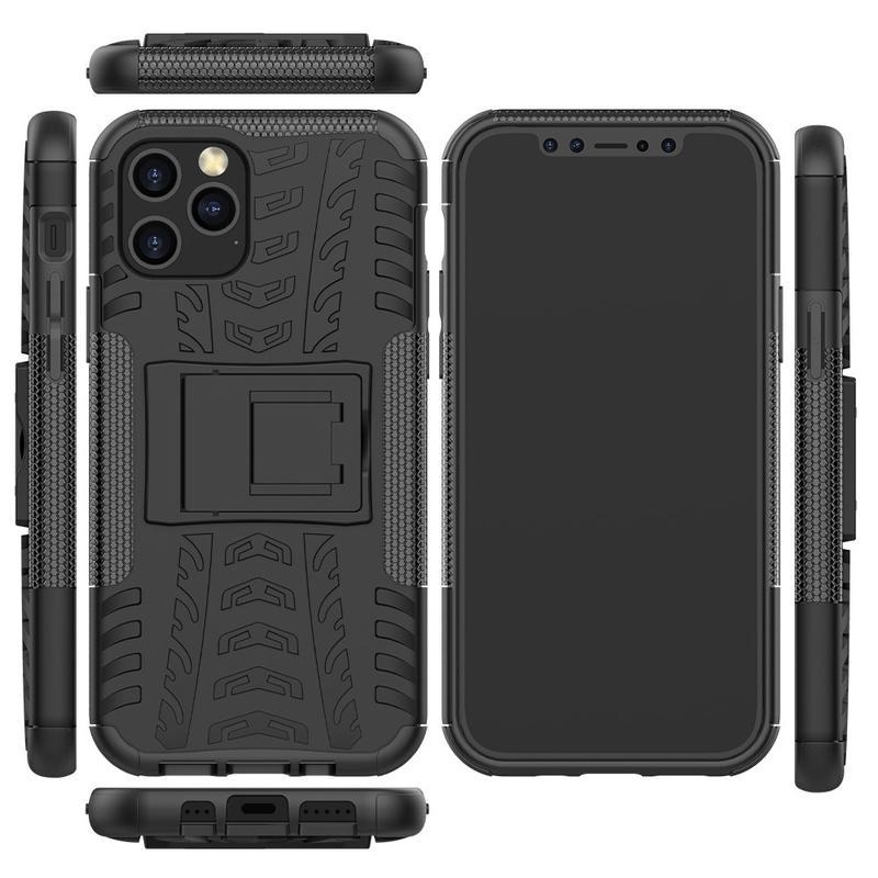 Kick tartós hibrid borítás iPhone 12 Pro/12 készülékhez - fekete