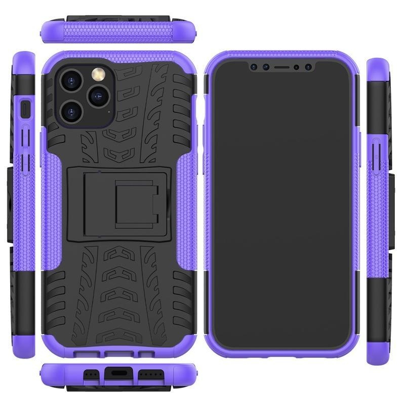Kick tartós hibrid borítás iPhone 12 Pro/12 készülékhez - lila
