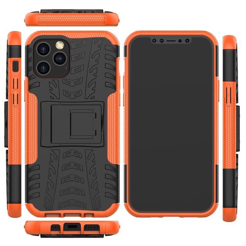 Kick tartós hibrid borítás iPhone 12 Pro/12 készülékhez - narancssárga színben