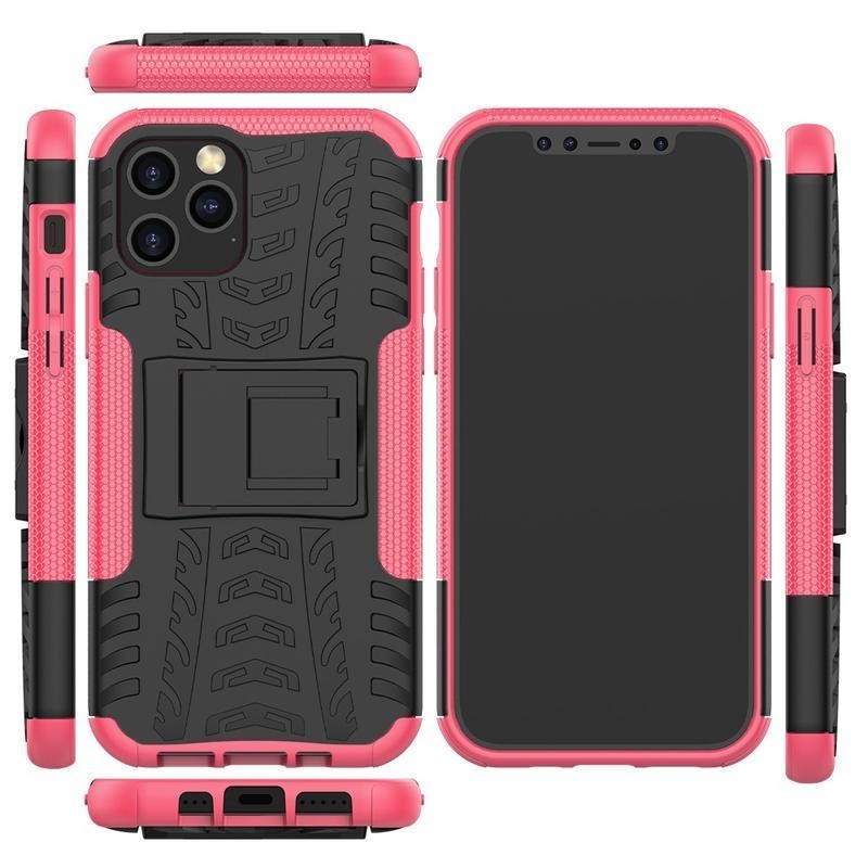 Kick tartós hibrid borítás iPhone 12 Pro/12 készülékhez - rózsaszínű