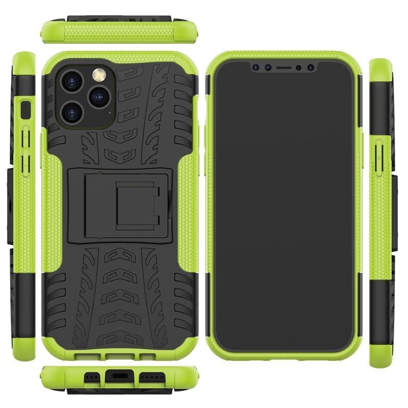 Kick tartós hibrid borítás iPhone 12 Pro/12 készülékhez - zöld