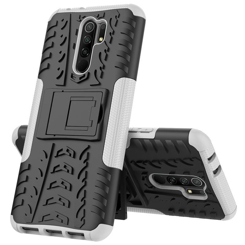 Kick tartós hibrid borítás Xiaomi Redmi 9-hez - fehér