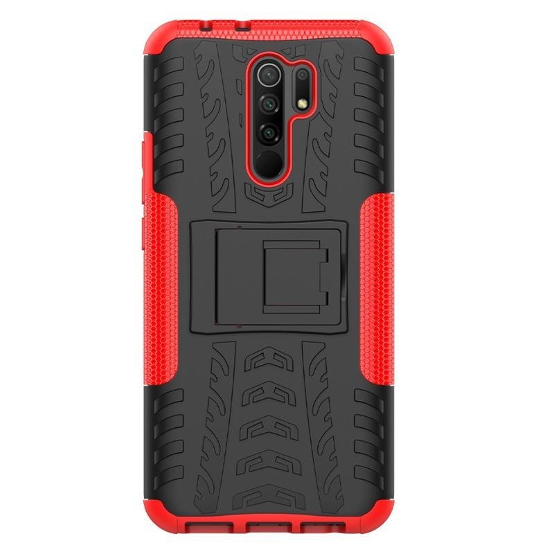 Kick tartós hibrid borítás Xiaomi Redmi 9-hez - piros