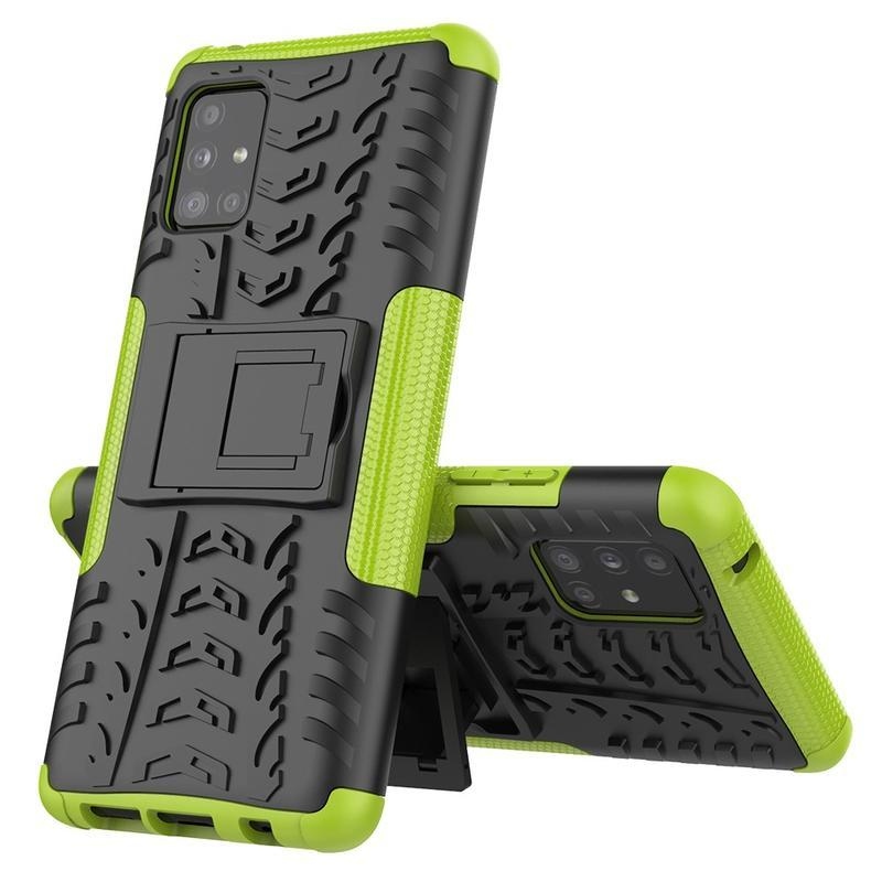Kick tartós hibrid borítás Samsung Galaxy A51 5G készülékhez - zöld