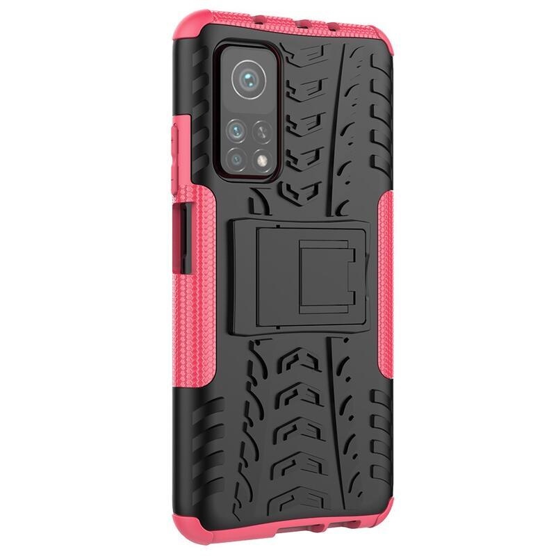 Rúgásálló hibrid borítás a Xiaomi Mi 10T 5G/10T Pro 5G készülékhez - rózsaszínű