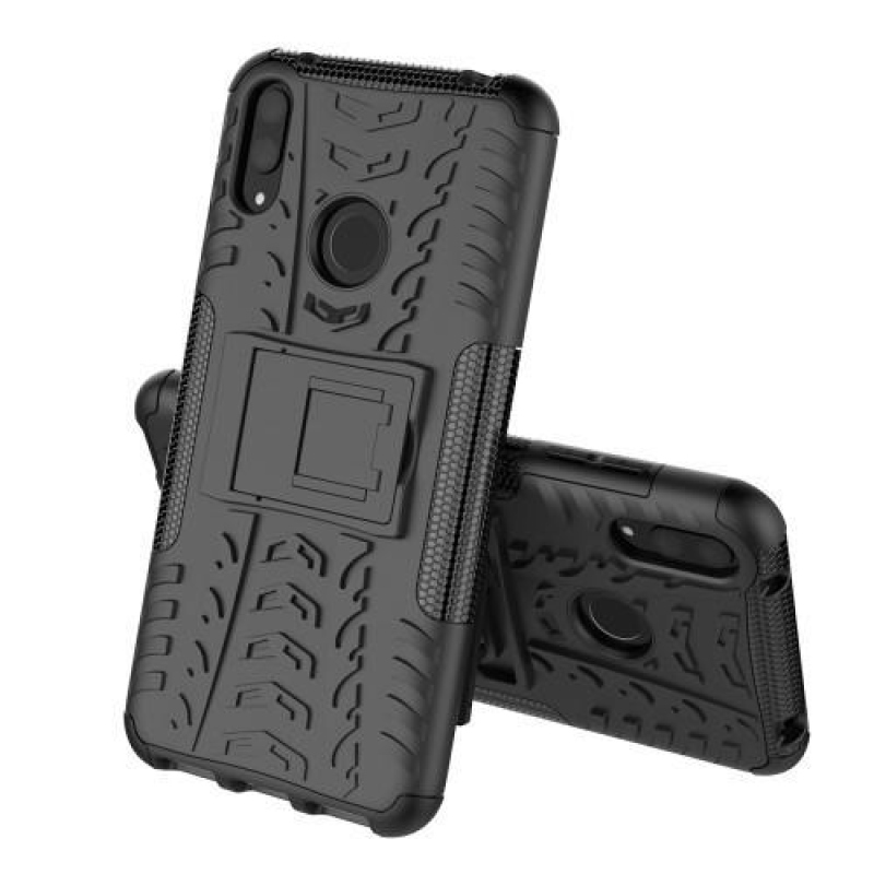 Kick tartós hibrid mobiltok Huawei Y7 (2019) - fekete