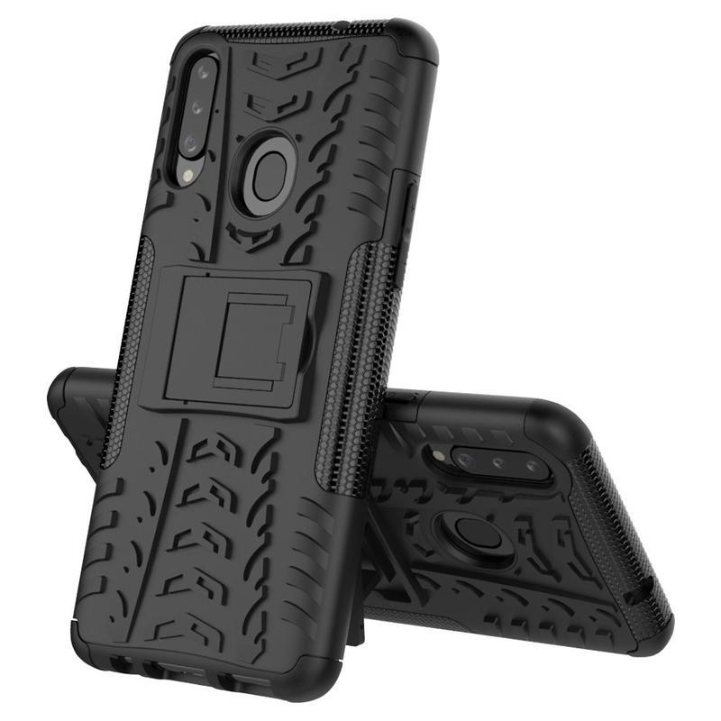 Kick tartós hibrid mobiltáska Samsung Galaxy A20s készülékhez - fekete