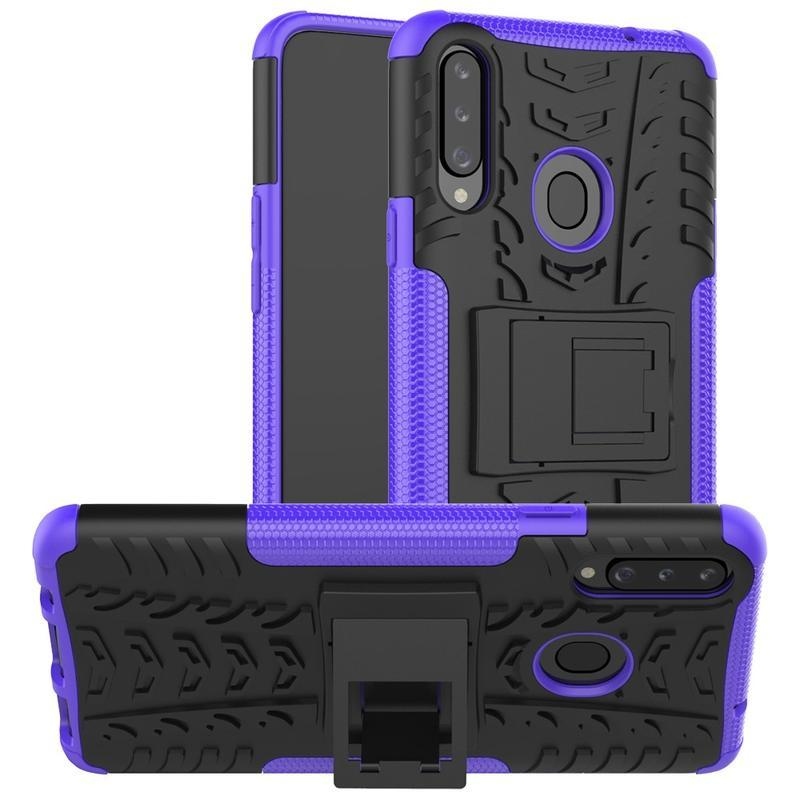 Kick tartós hibrid mobil tok Samsung Galaxy A20s készülékhez - lila