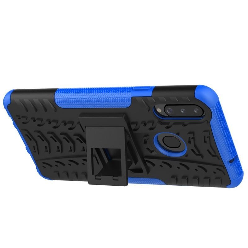 Kick tartós hibrid mobiltáska Samsung Galaxy A20s készülékhez - kék
