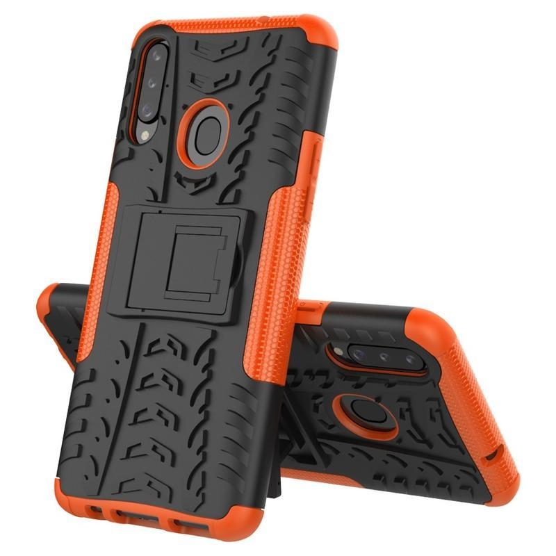 Kick tartós hibrid mobil tok Samsung Galaxy A20s készülékhez - narancssárga