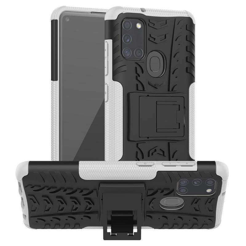 Kick tartós hibrid mobiltok Samsung Galaxy A21s készülékhez - fehér