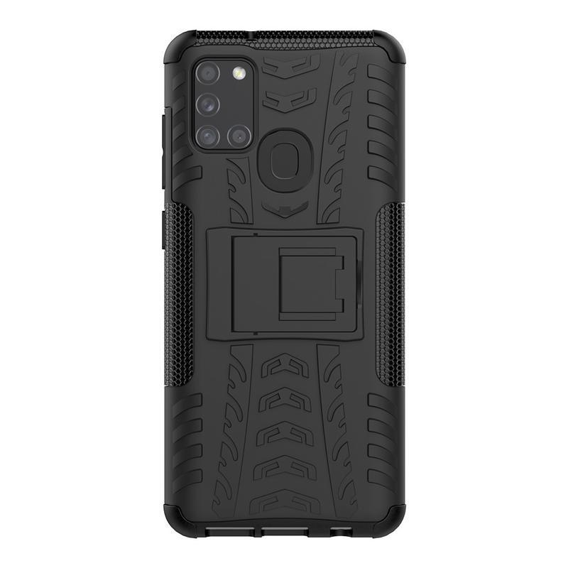 Kick tartós hibrid tok Samsung Galaxy A21s készülékhez - fekete