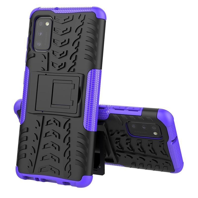 Kick tartós hibrid mobiltáska Samsung Galaxy A41 készülékhez - lila
