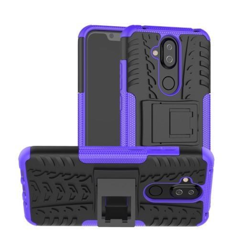 Kick tartós hibrid tok Nokia 8.1 készülékhez - lila