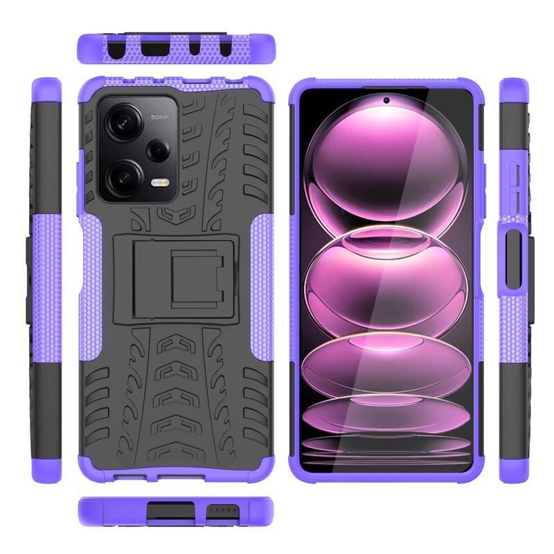 Rúgásálló borítás a Xiaomi Redmi Note 12 Pro 5G/Poco X5 Pro 5G számára - lila