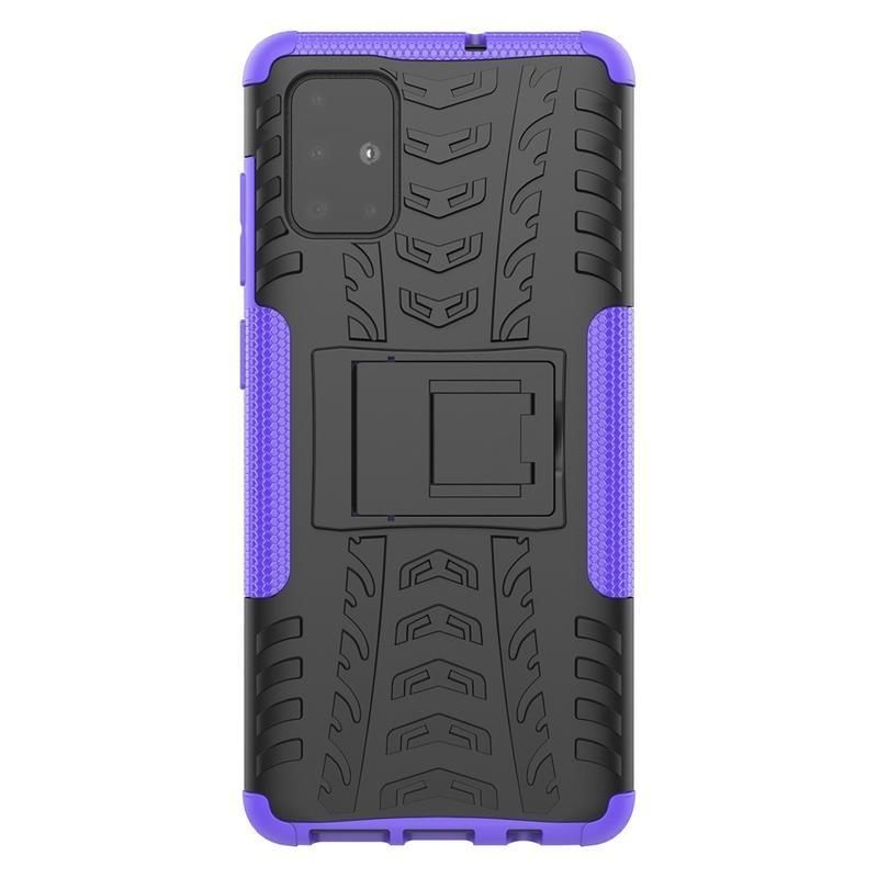 Kick hibrid tartós borítás Samsung Galaxy A71 készülékhez - lila