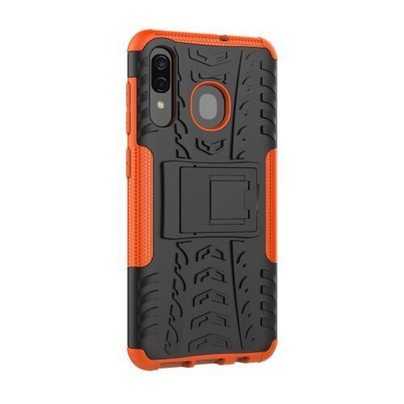 Kick hibrid tartós tok Samsung Galaxy A50 / A30 / A30s / A20 - narancssárga színben