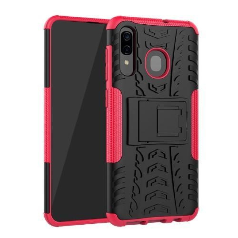Kick hibrid tartós tok Samsung Galaxy A50 / A30 / A30s / A20 - rózsaszínű