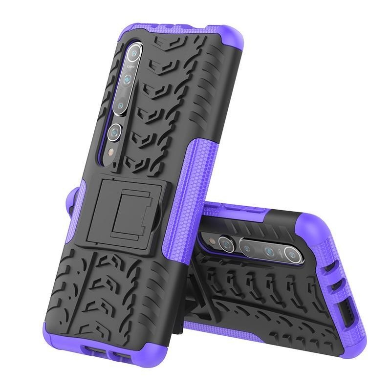Kick tartós hibrid borítás Xiaomi Mi 10/Mi 10 Pro készülékhez - lila