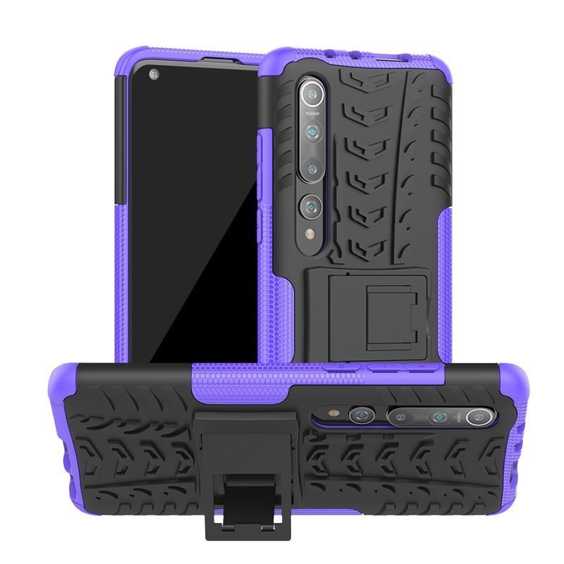 Kick tartós hibrid borítás Xiaomi Mi 10/Mi 10 Pro készülékhez - lila
