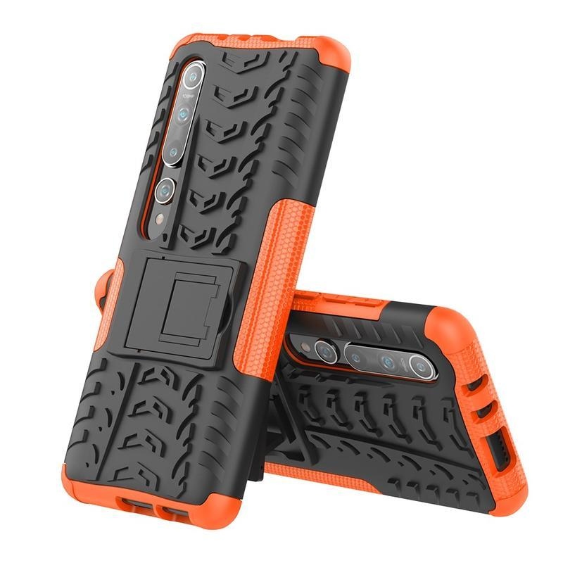 Kick tartós hibrid borítás Xiaomi Mi 10/Mi 10 Pro készülékhez - narancssárga színű