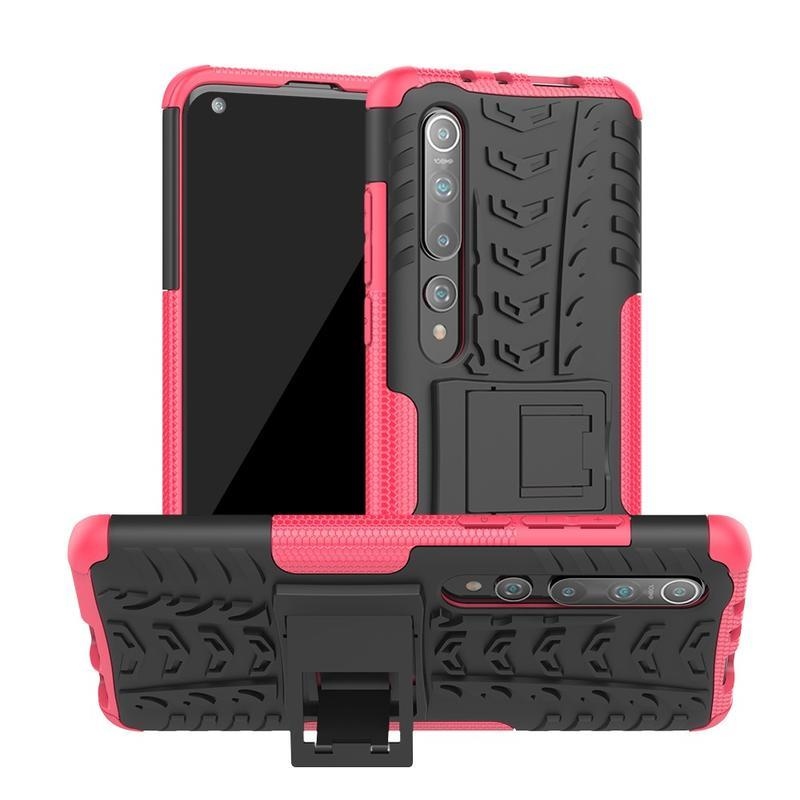 Kick tartós hibrid borító Xiaomi Mi 10/Mi 10 Pro készülékhez - rózsaszínű