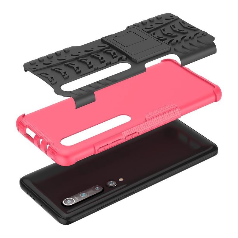 Kick tartós hibrid borító Xiaomi Mi 10/Mi 10 Pro készülékhez - rózsaszínű