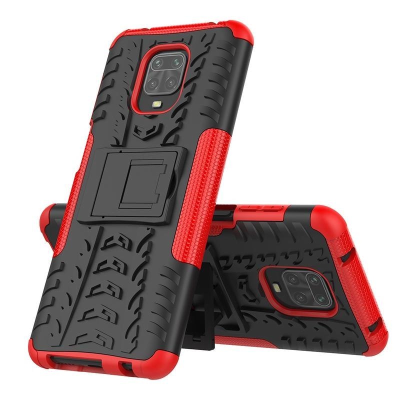 Kick tartós hibrid borítás Xiaomi Redmi Note 9 Pro/Note 9S - piros