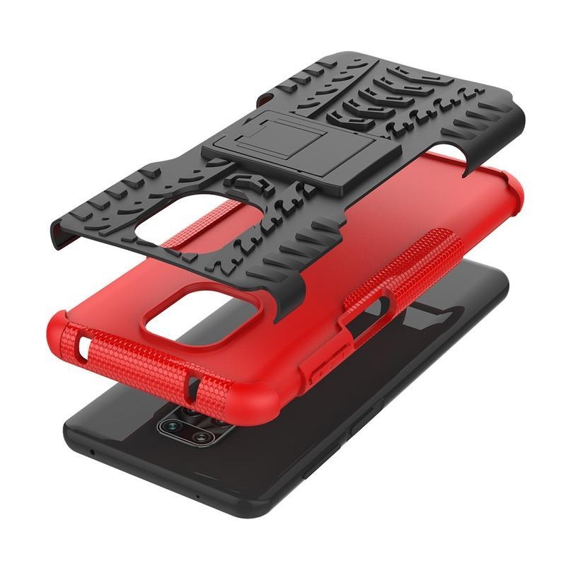 Kick tartós hibrid borítás Xiaomi Redmi Note 9 Pro/Note 9S - piros