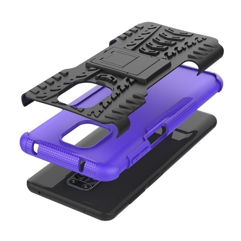 Kick tartós hibrid borító Xiaomi Redmi Note 9 Pro/Note 9S - lila