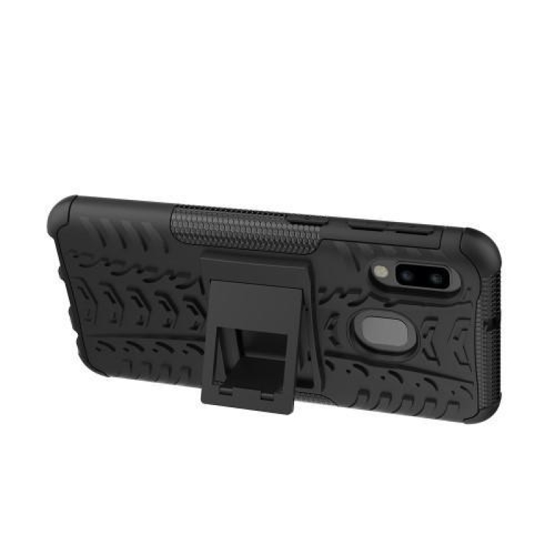 Kick tartós hibrid mobiltáska Samsung Galaxy A20e készülékhez - fekete