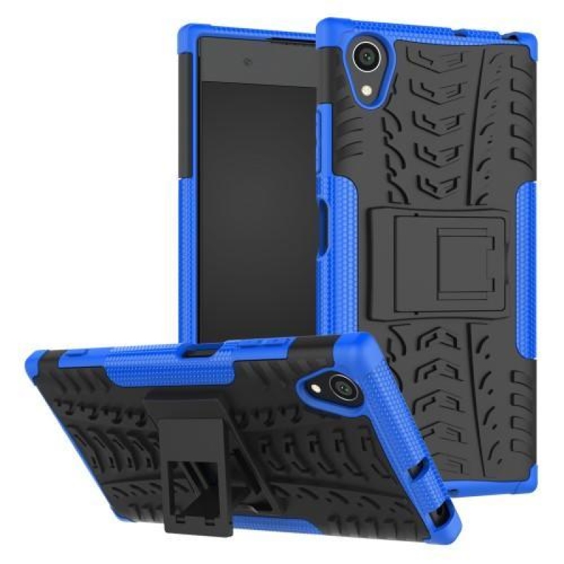 Kickstand tartós hibrid tok Sony Xperia XA1 Plus készülékhez - kék