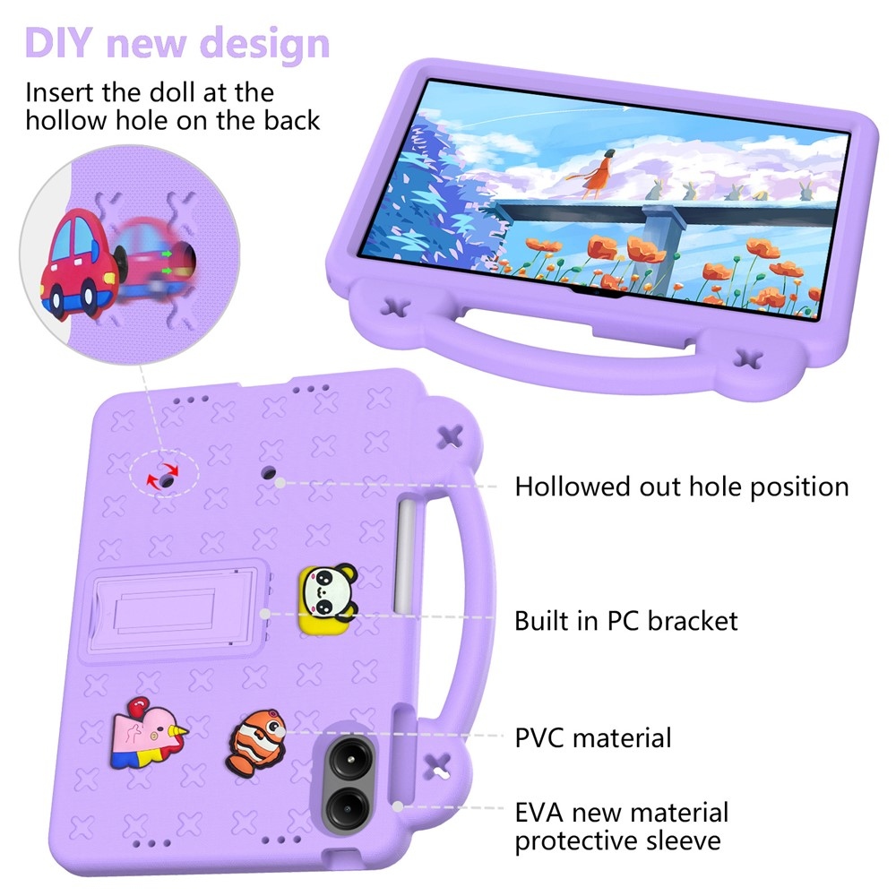 Xiaomi Redmi Pad 2 Pro gyerekeknek készült tartós táblagép tok - lila