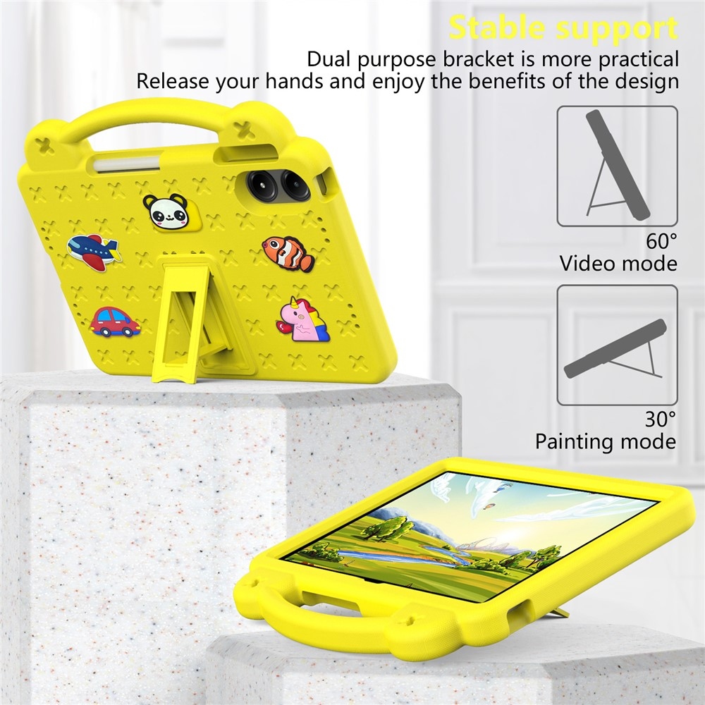 Xiaomi Redmi Pad 2 Pro gyerekeknek való tartós táblagép tok - sárga