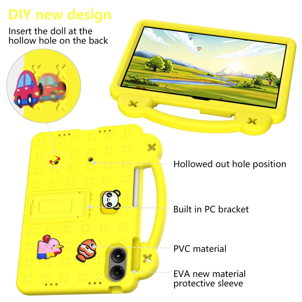 Xiaomi Redmi Pad 2 Pro gyerekeknek való tartós táblagép tok - sárga