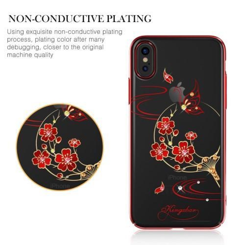 King Swarovski kristály műanyag tok iPhone X készülékhez - pillangók