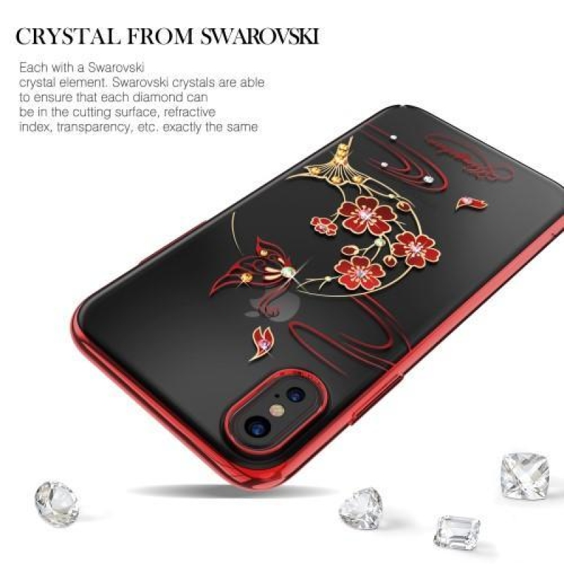King Swarovski kristály műanyag tok iPhone X készülékhez - pillangók