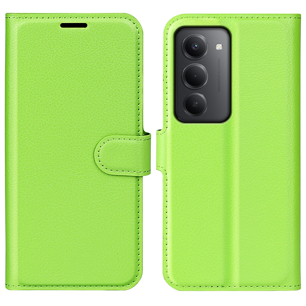 Litchi könyv tok Xiaomi Redmi 15 4G/5G (171mm) - zöld