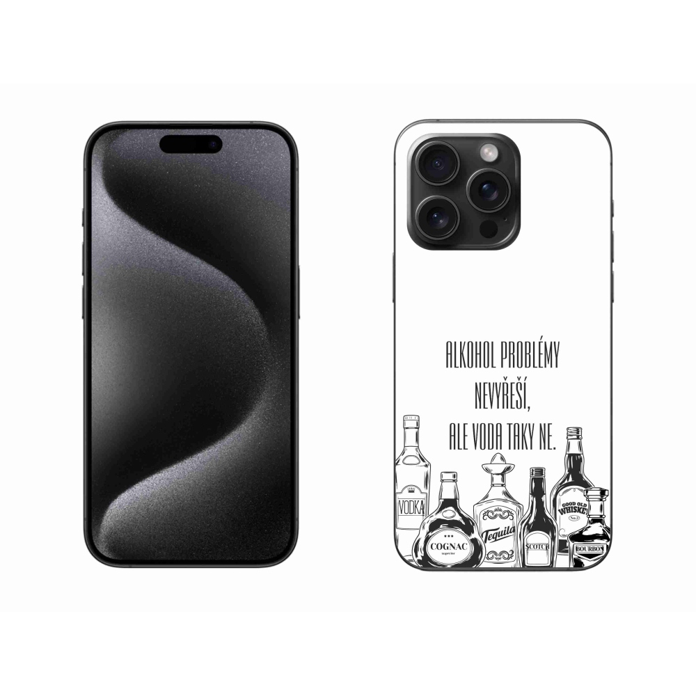 Gél borítás mmCase iPhone 15 Pro Max készülékhez - vicces szöveg fehér háttérrel