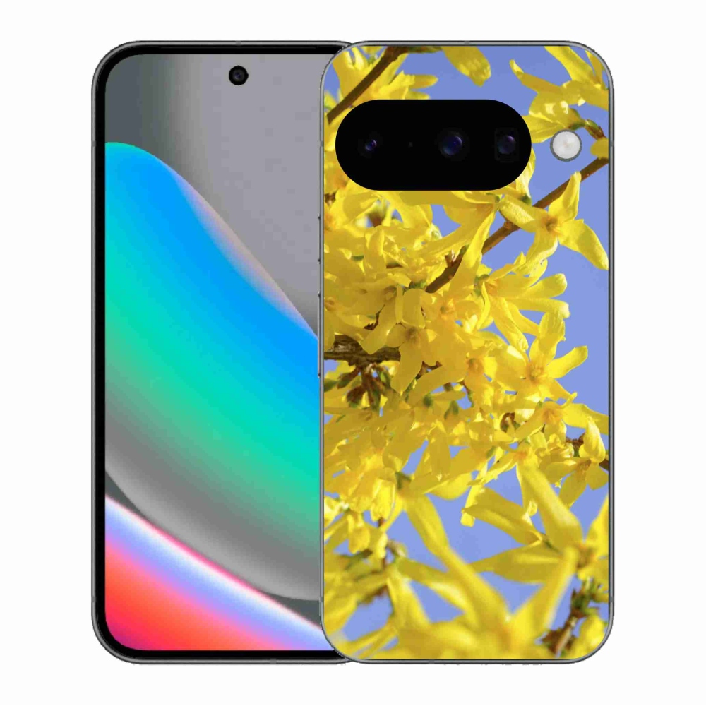 Gél borítás mmCase a Google Pixel 10 számára - sárga virágok