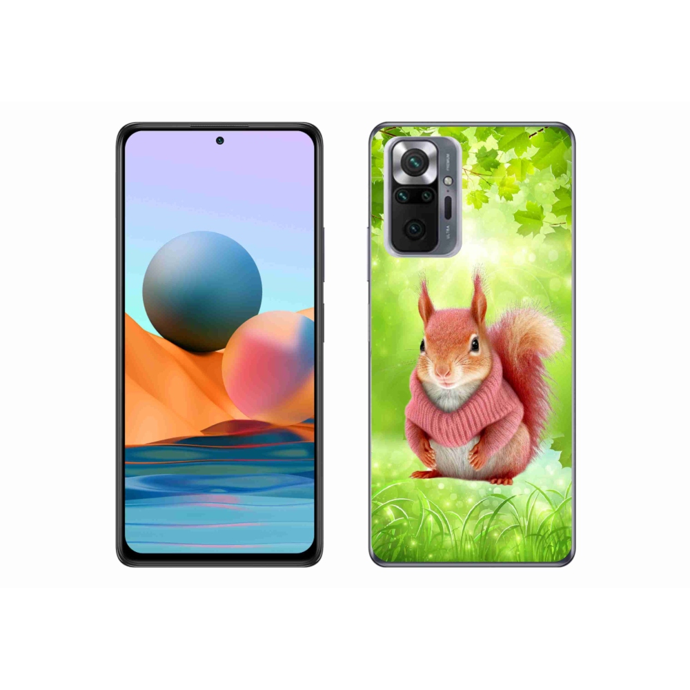 Gél borítás mmCase a Xiaomi Redmi Note 10 Pro számára - mókus pulóverben