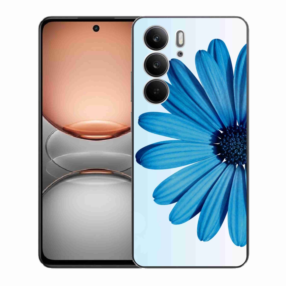 Zselés borító mmCase a Realme C75 készülékhez - kék margaréta