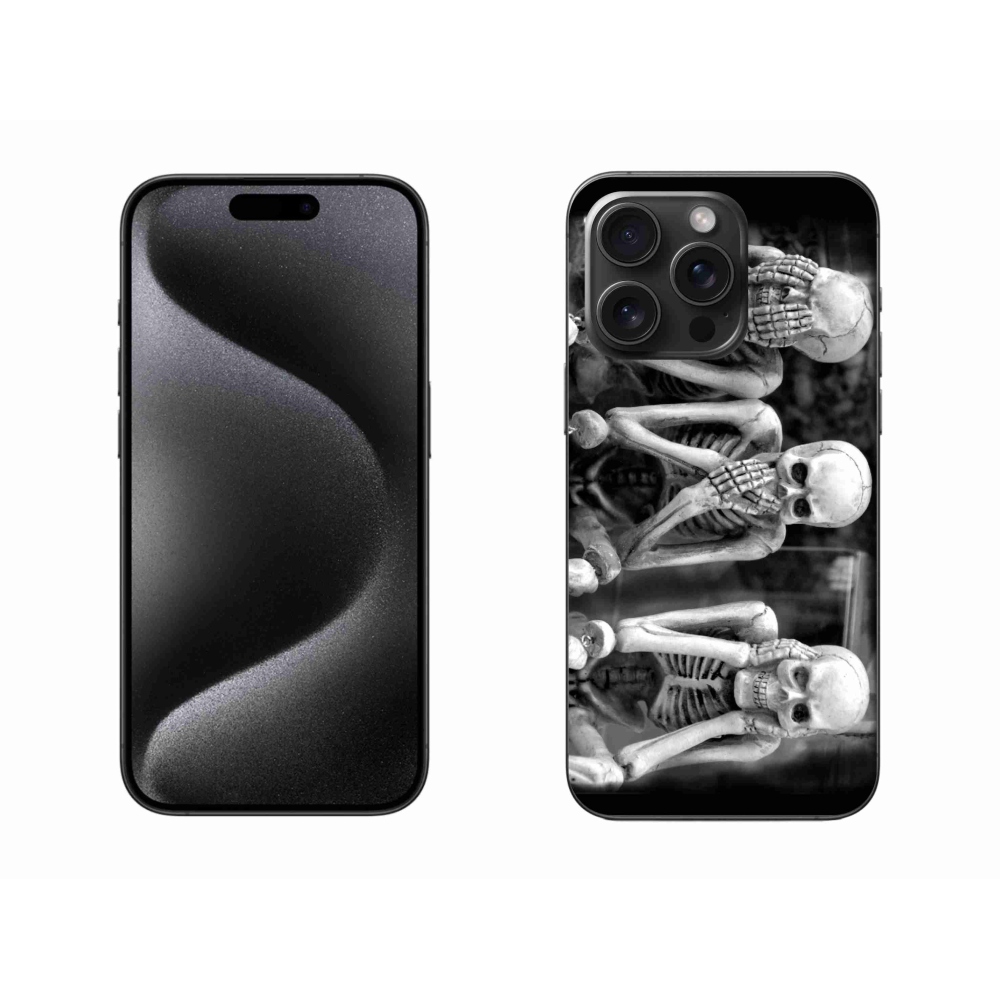 Zselés borítás mmCase iPhone 15 Pro Max készülékhez - csontvázak