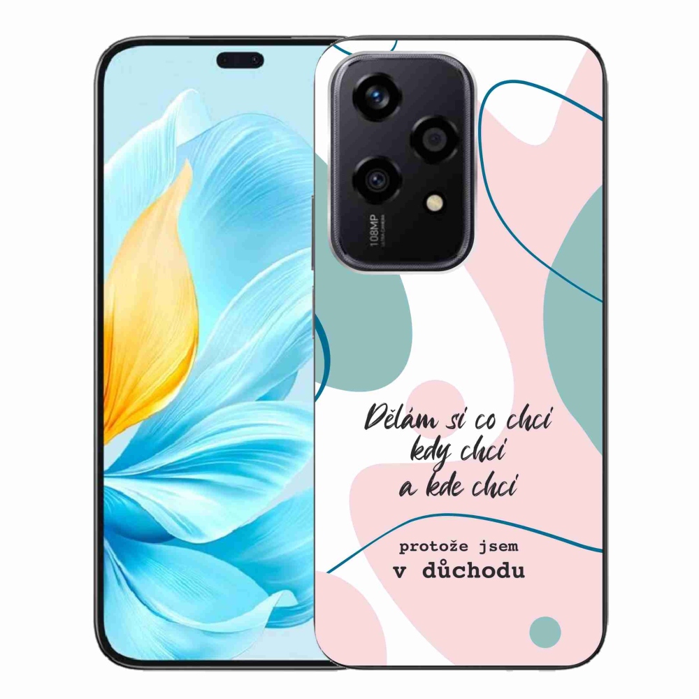 Gél borító mmCase a Honor 200 Lite 5G számára - vicces szöveg 10 fehér háttér