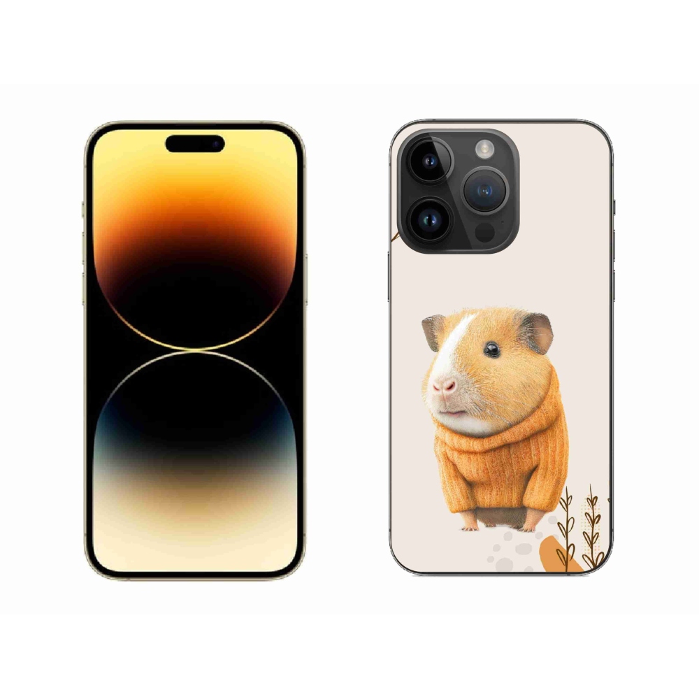 Gél borítás mmCase iPhone 14 Pro Max készülékhez - tengerimalac pulóverben