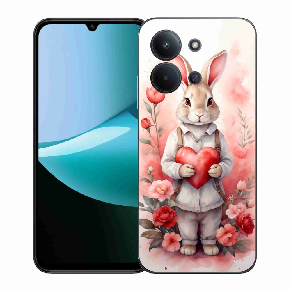 Gél borítás mmCase a Xiaomi Redmi 15C 4G (171mm)/Poco C85 4G (171mm) - nyúl szívvel